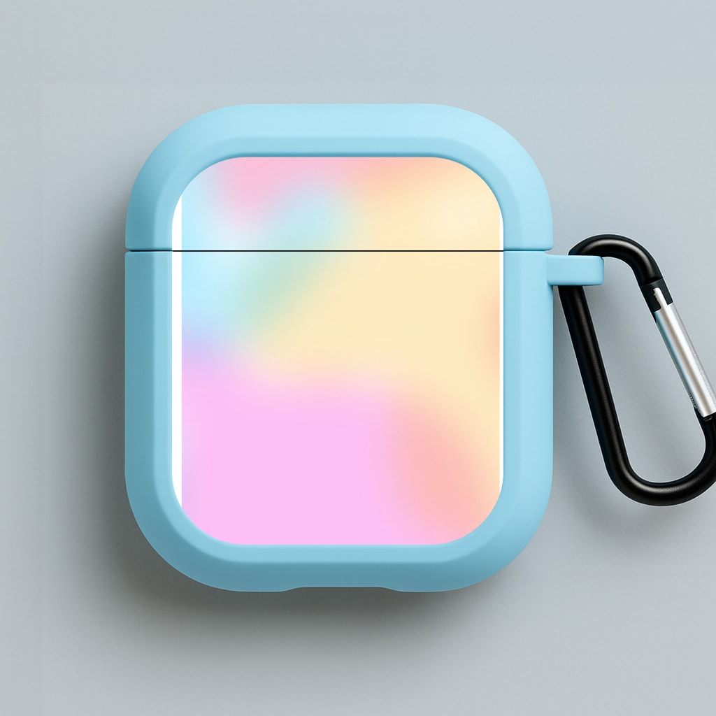 Pastel Clouds Pattern Blue AirPods Case