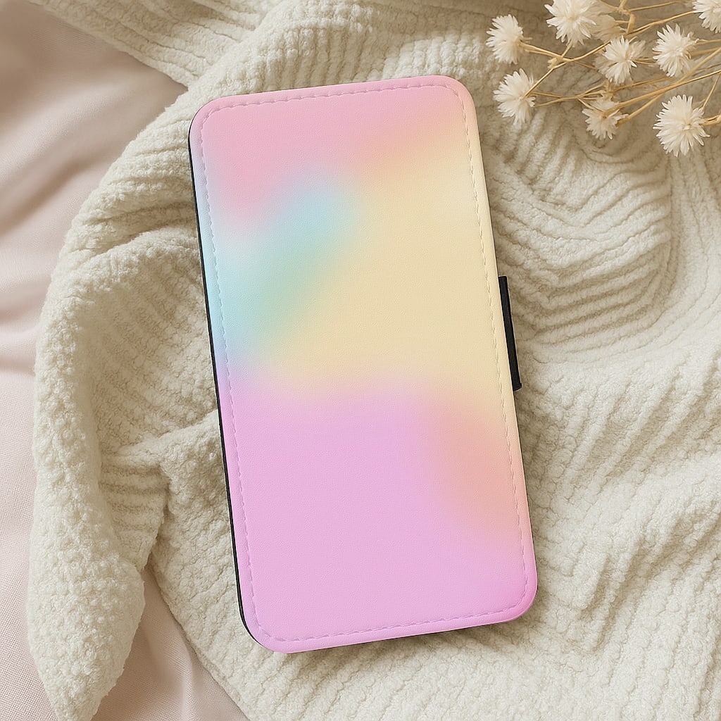 Pastel Clouds Pattern Wallet Phone Case