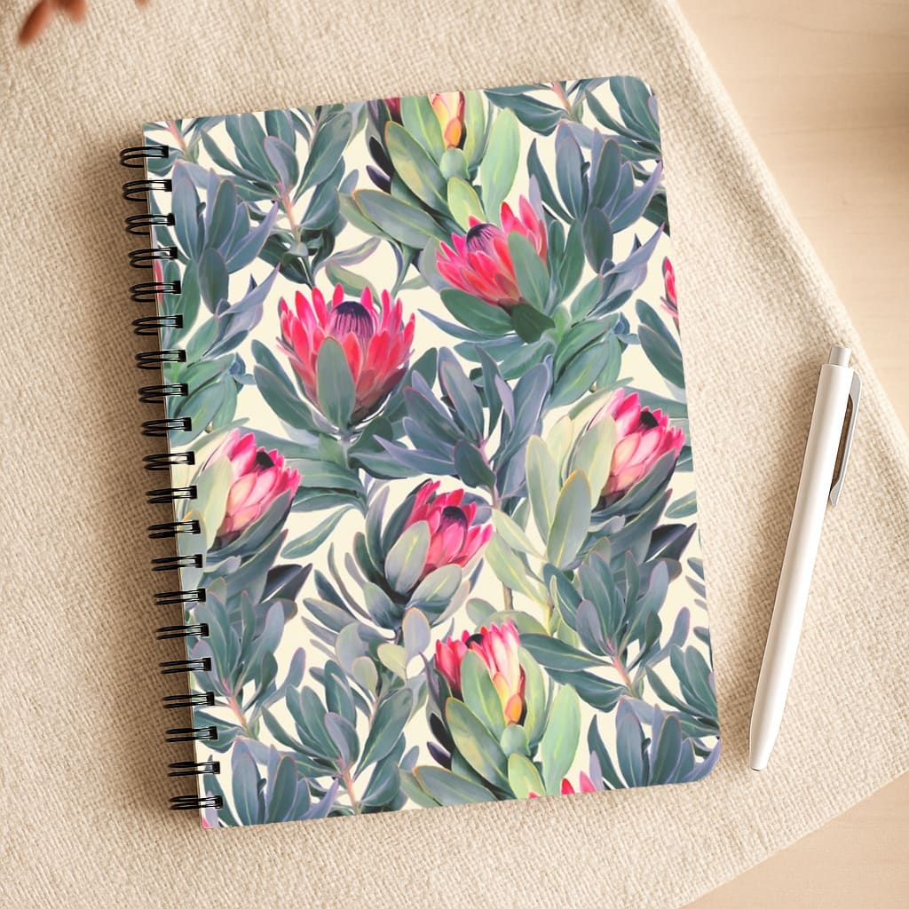 Painted Protea Pattern Notepad