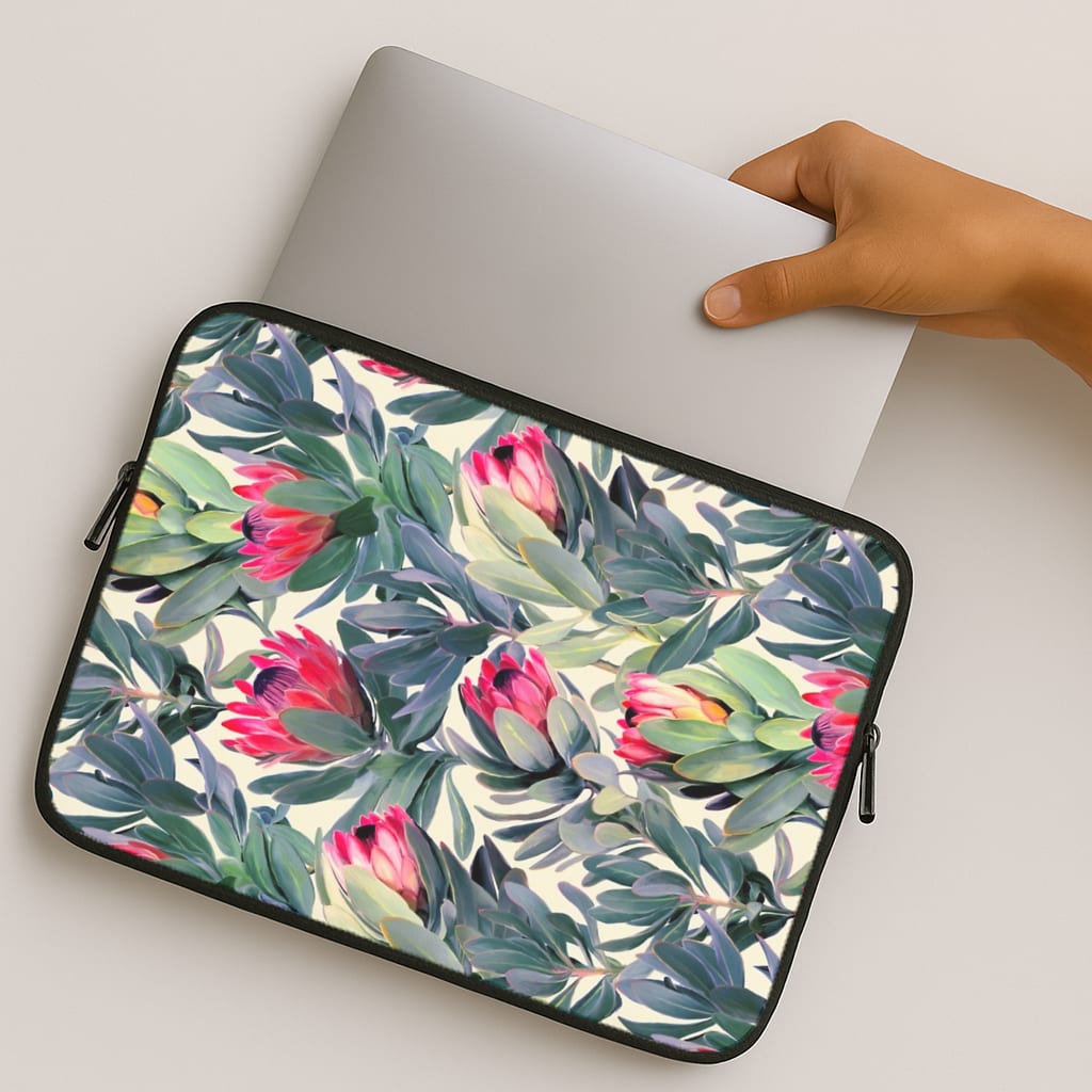 Painted Protea Pattern MacBook Case