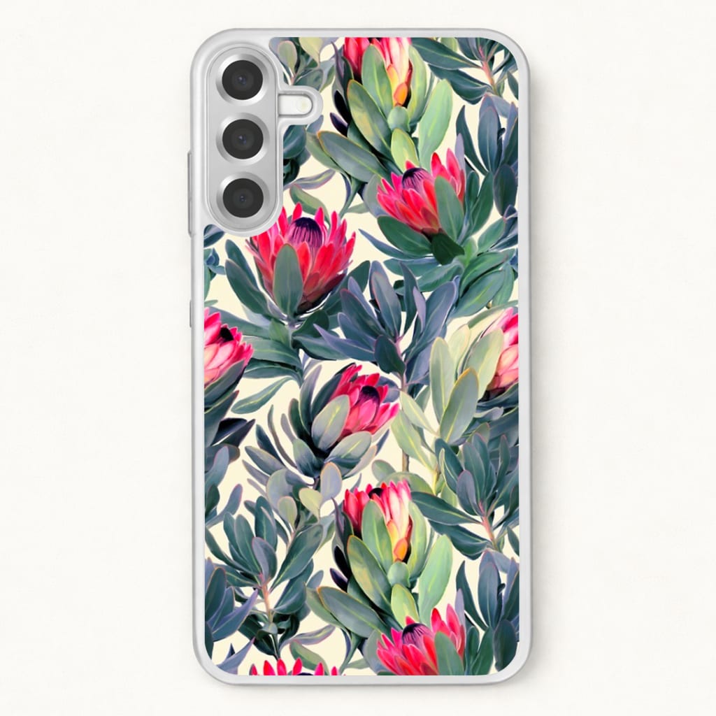 Painted Protea Pattern Phone Case for Galaxy A57