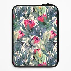Painted Protea Pattern Laptop Sleeve