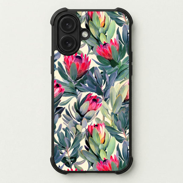 Painted Protea Pattern Phone Case — Bumper case