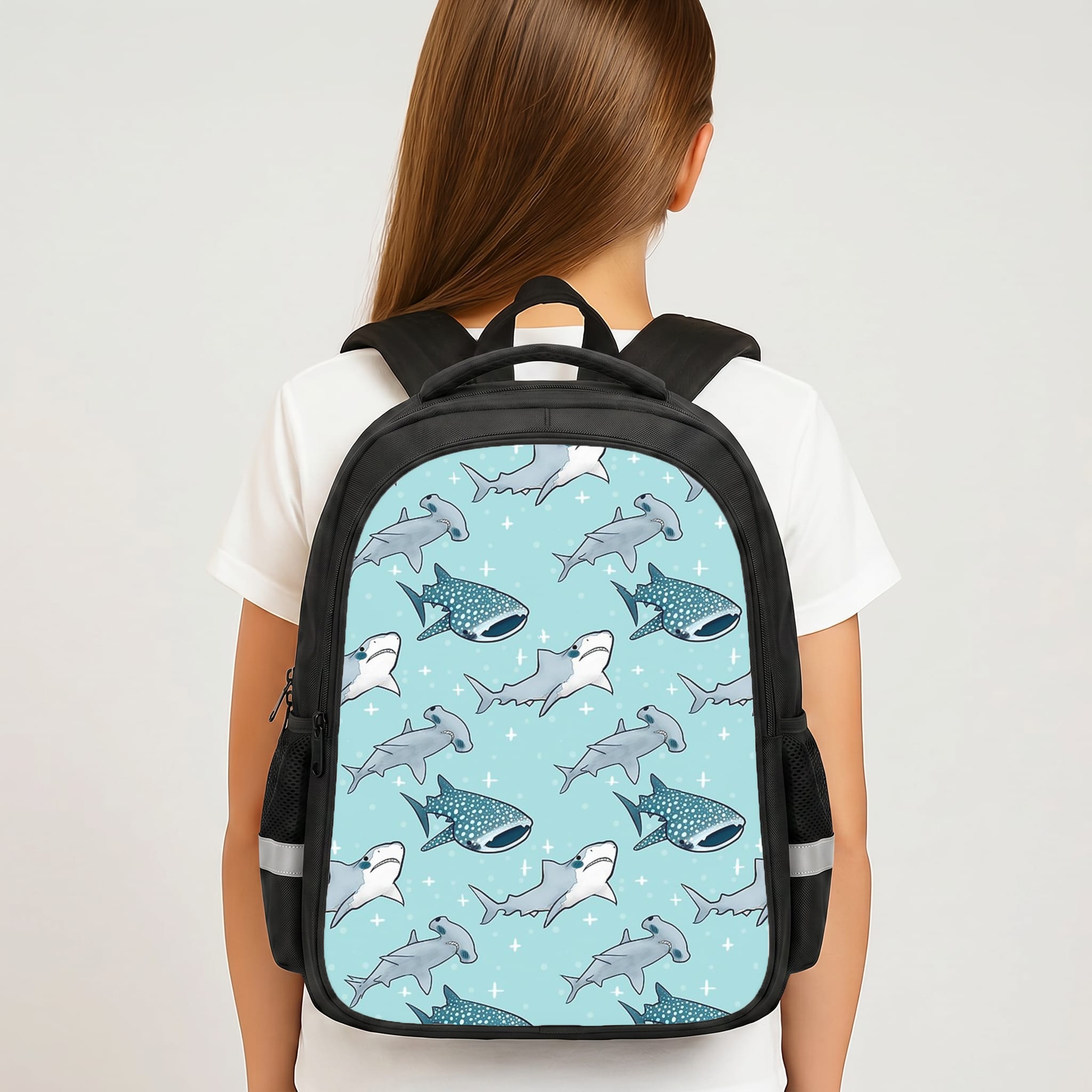 Shark Pattern Backpack