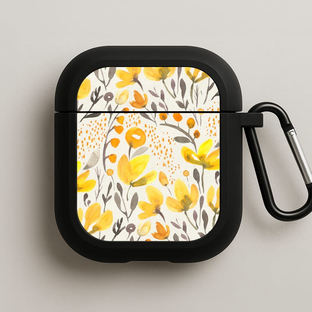 Yellow Field Floral AirPods Case