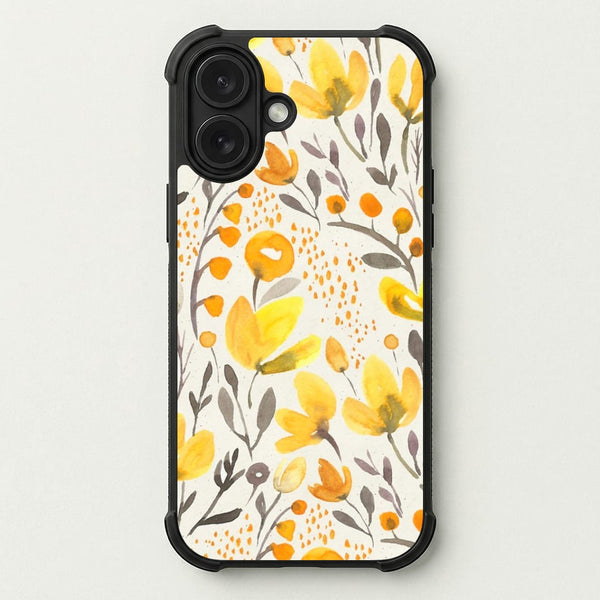 Yellow Field Floral Phone Case — Bumper case