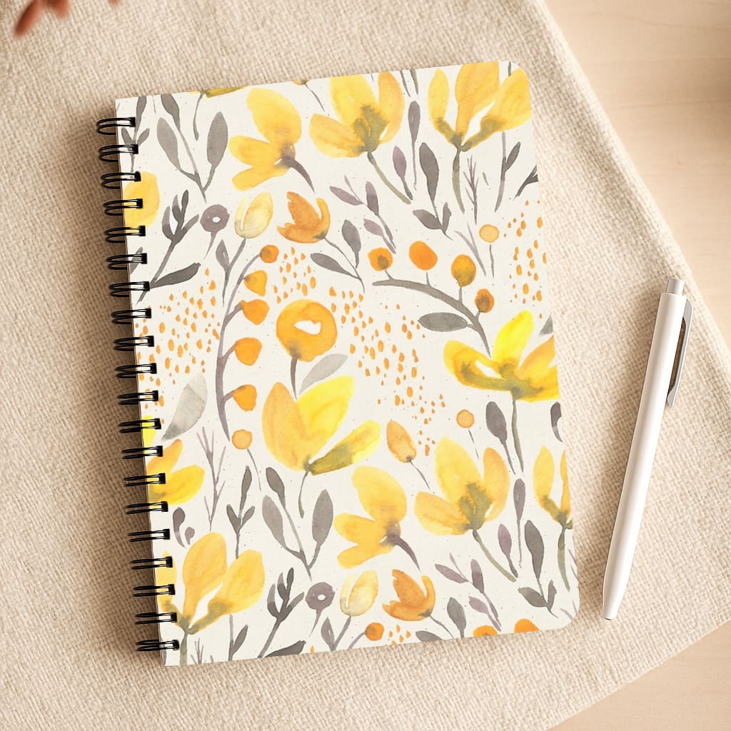 Yellow Field Floral Notepad