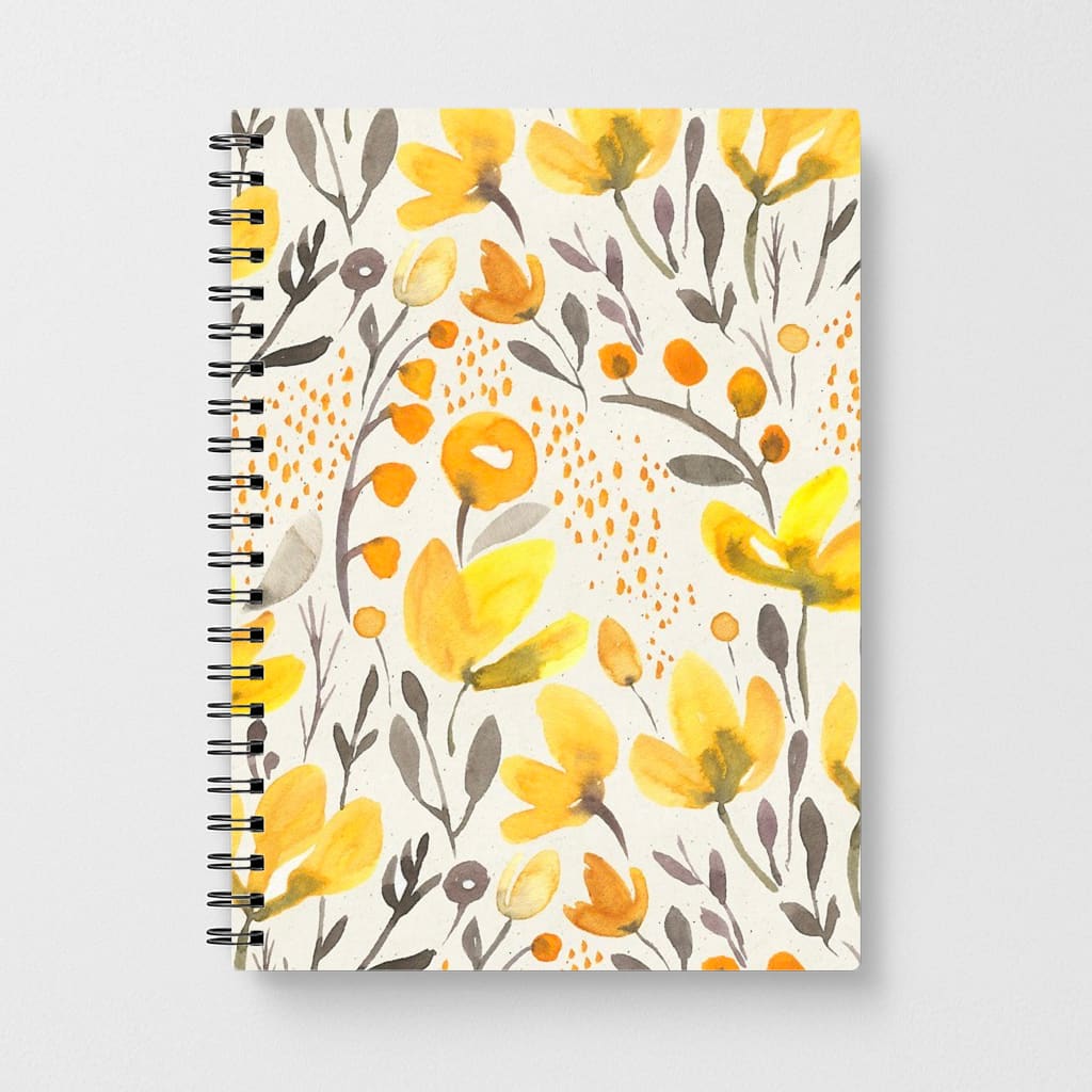 Yellow Field Floral Notebook - Fun Cases