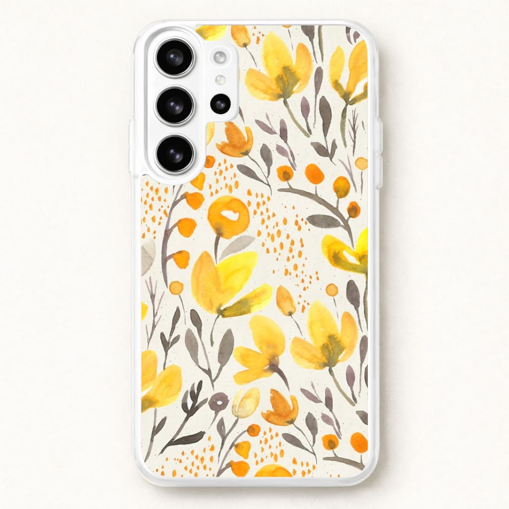 Yellow Field Floral Phone Case for Galaxy S26 Ultra