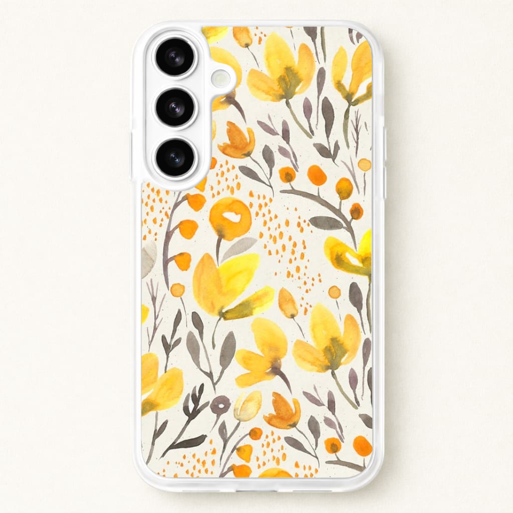 Yellow Field Floral Phone Case for Galaxy S26 Plus