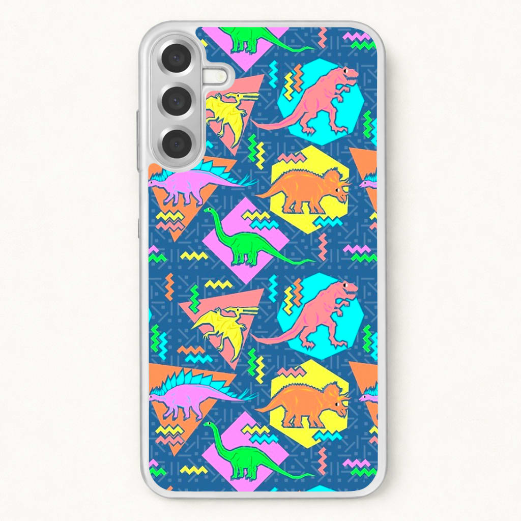 Nineties Dinosaurs Pattern Phone Case for Galaxy A57