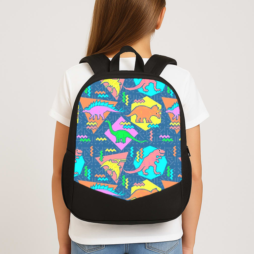 Nineties Dinosaurs Pattern School Bag