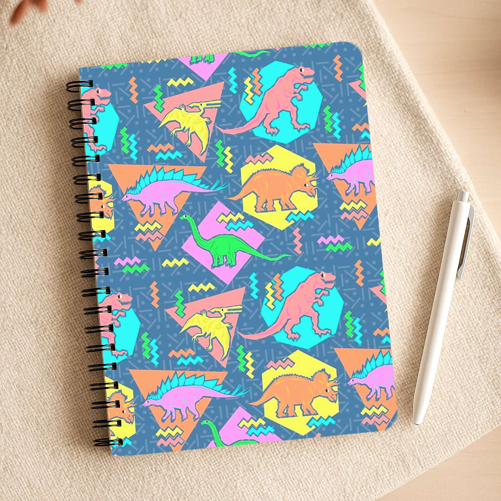 Nineties Dinosaurs Pattern Notepad