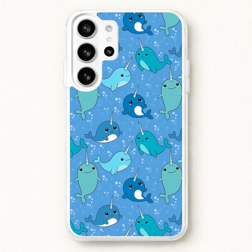 Narwhal Pattern Phone Case for Galaxy S26 Ultra
