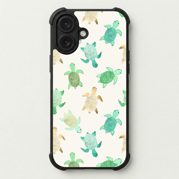 Gilded Jade & Mint Turtles Phone Case — Bumper case