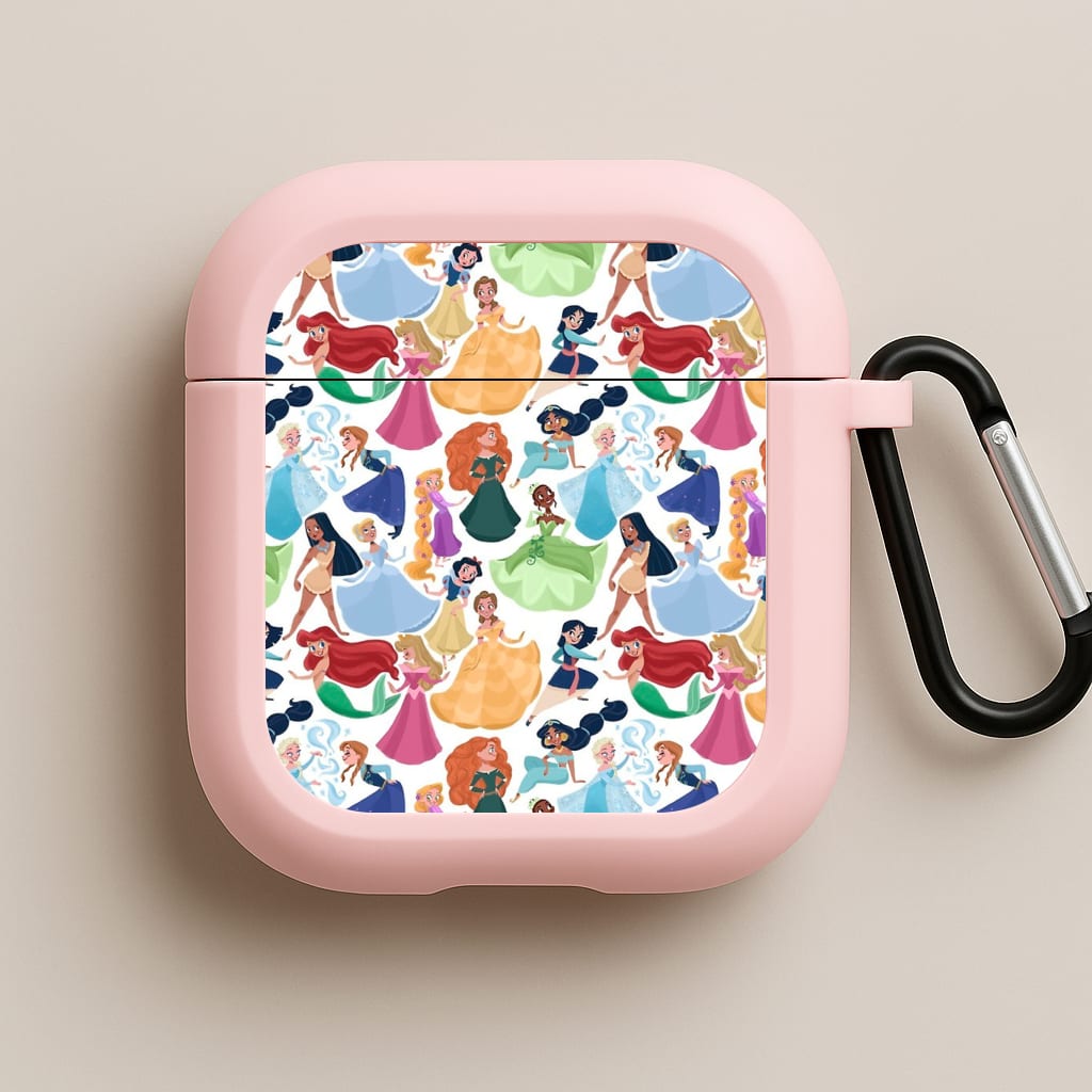 Fairytale Princess Pattern Pink AirPods Case