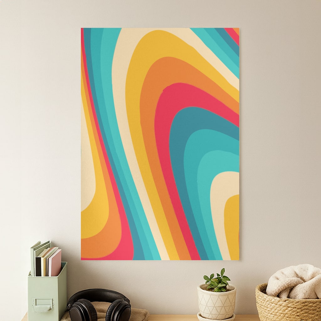 Rainbow Abstract Pattern Poster