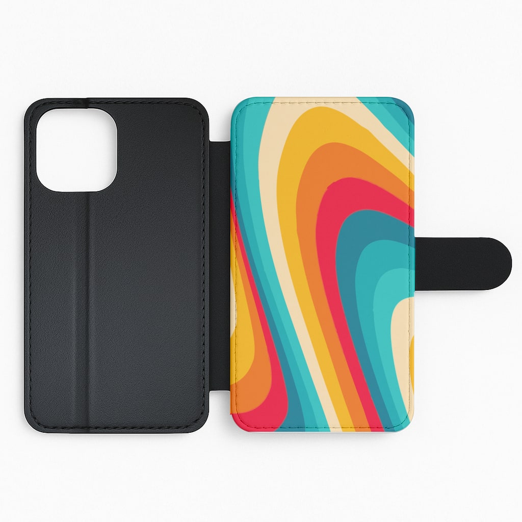 Rainbow Abstract Pattern Flip Phone Case
