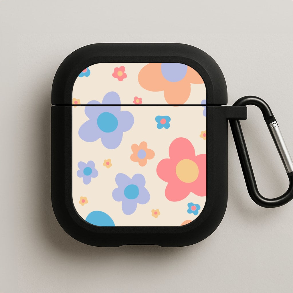 Playful Flower Pattern AirPods Case
