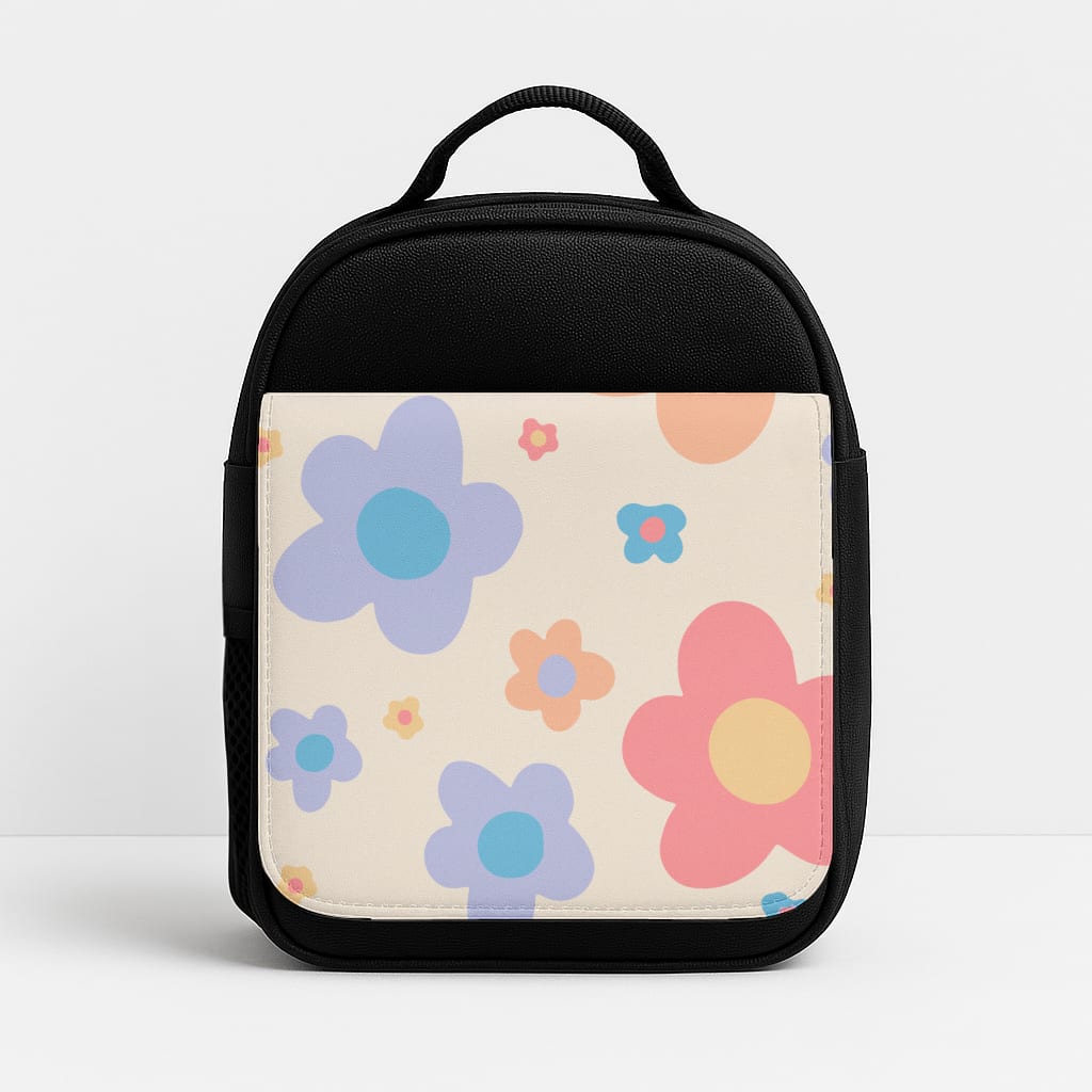 Playful Flower Pattern Insulated Lunchbox