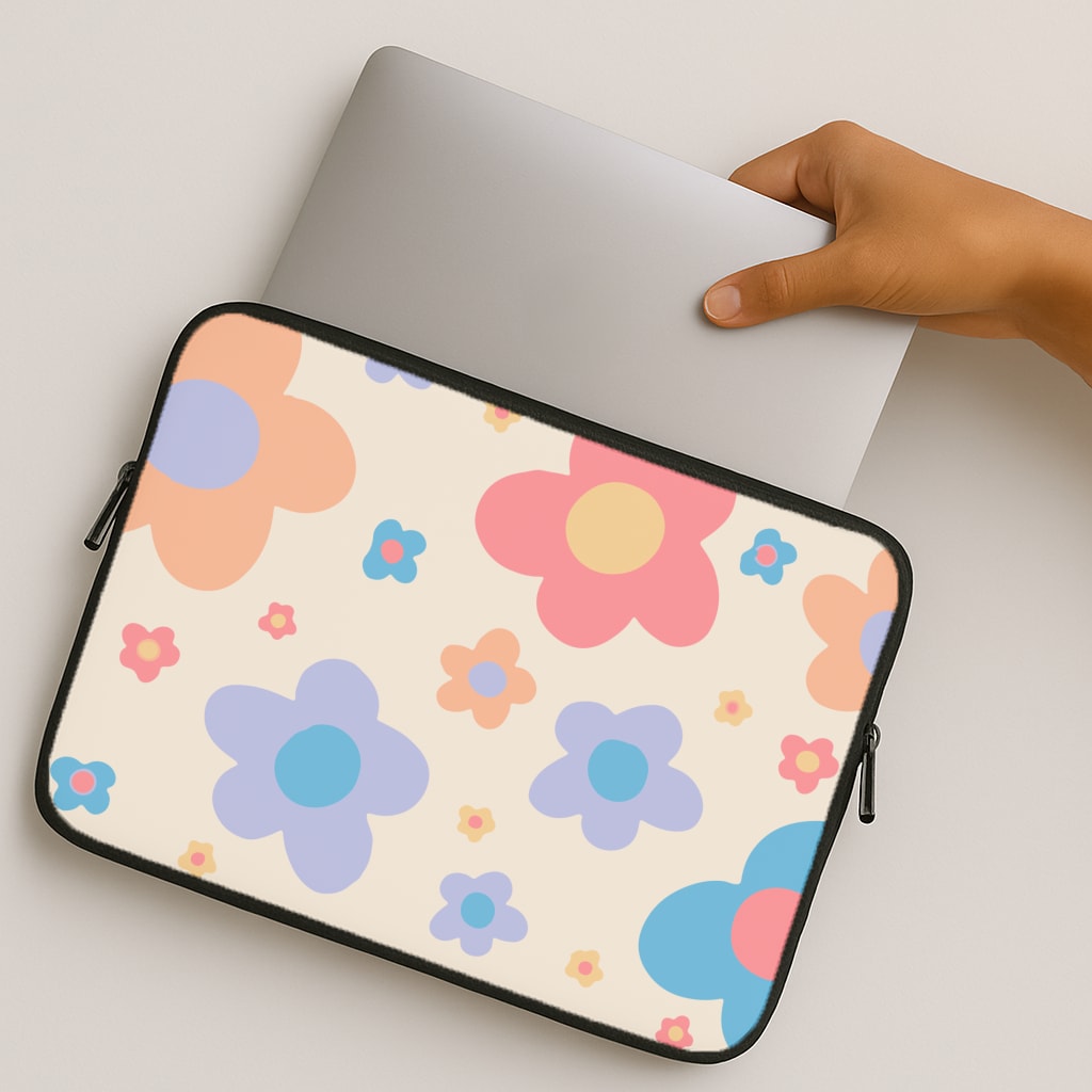 Playful Flower Pattern MacBook Case