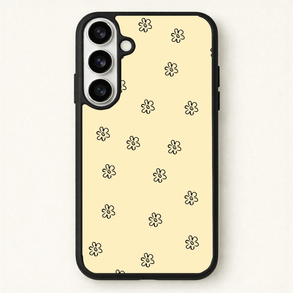 Detail Flower Pattern - Yellow Phone Case for Galaxy S26 Plus