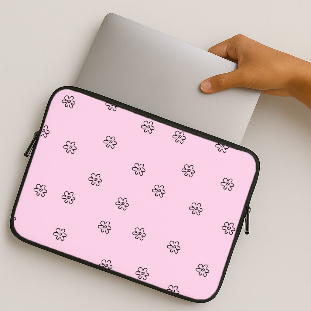 Detail Flower Pattern - Pink MacBook Case