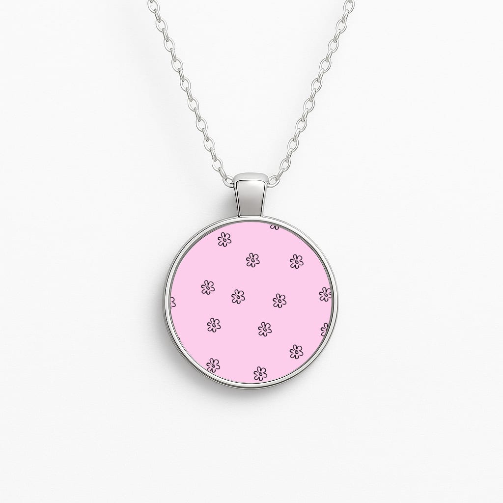 Detail Flower Pattern - Pink Necklace