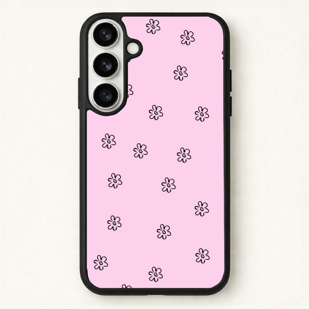 Detail Flower Pattern - Pink Phone Case for Galaxy S26 Plus
