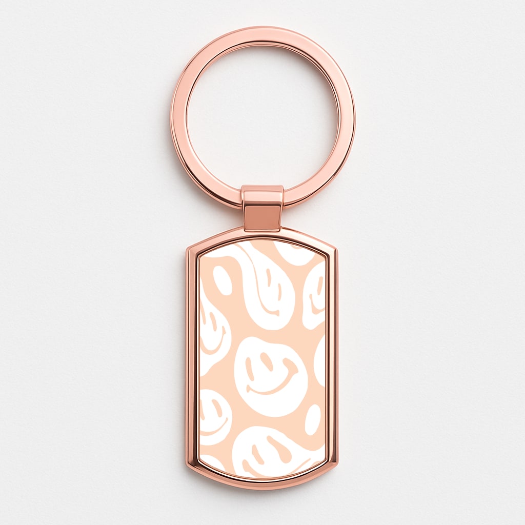 Trippn Smiley - Orange Rose Gold Keyring