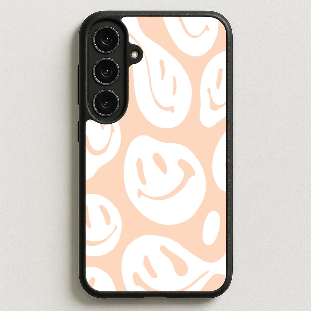 Trippn Smiley - Orange Phone Case for Galaxy S25FE