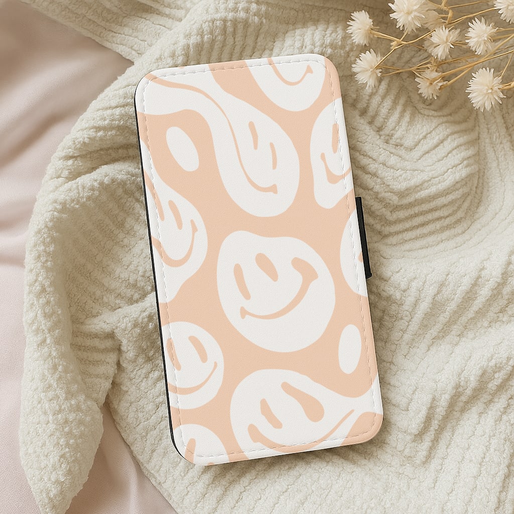 Trippn Smiley - Orange Wallet Phone Case