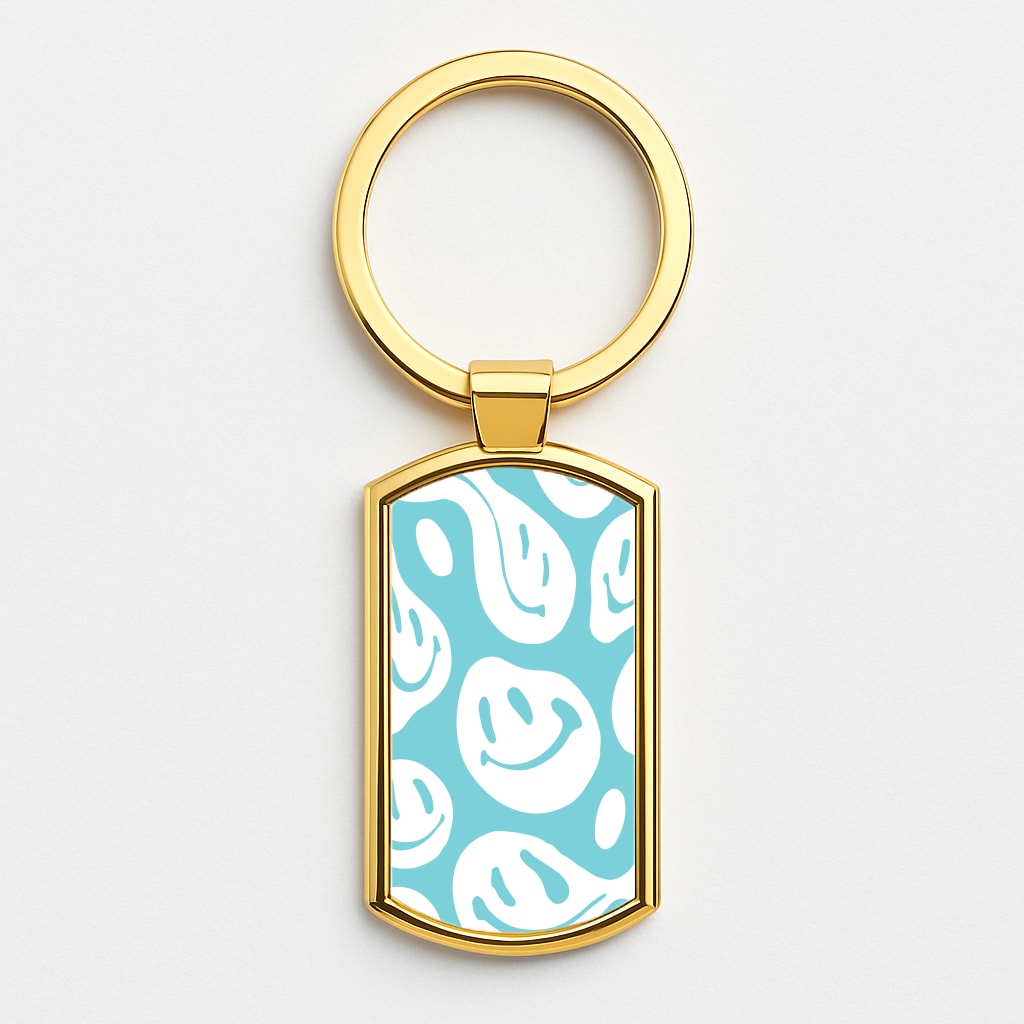 Trippn Smiley - Blue Gold Keyring
