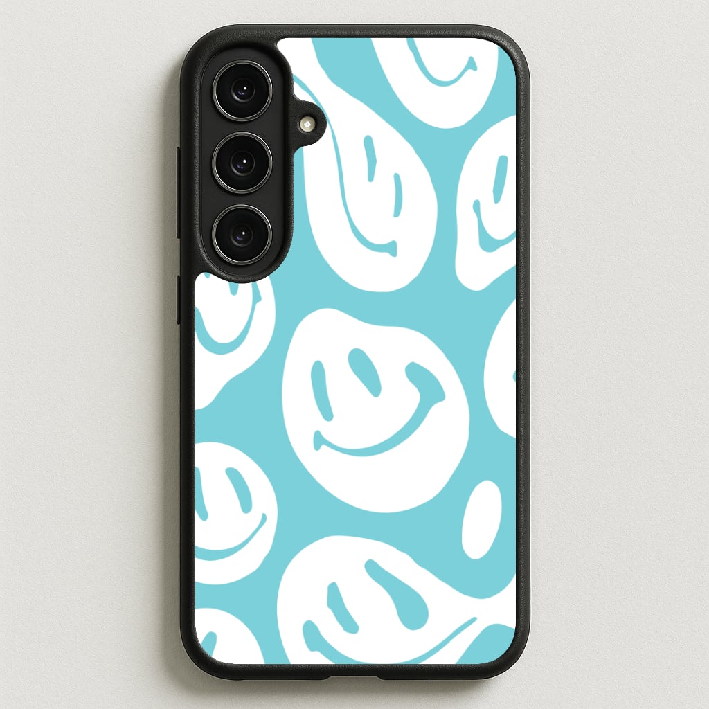Trippn Smiley - Blue Phone Case for Galaxy S25FE