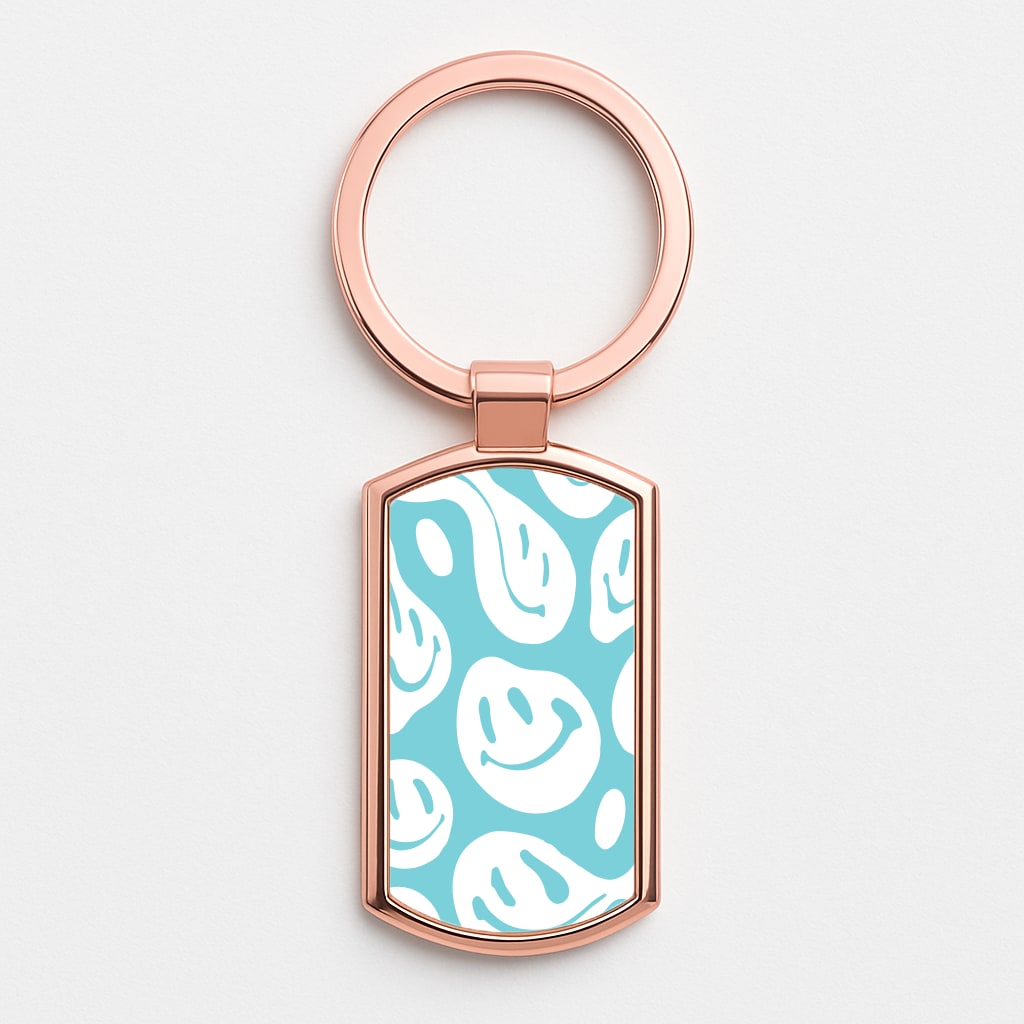 Trippn Smiley - Blue Rose Gold Keyring