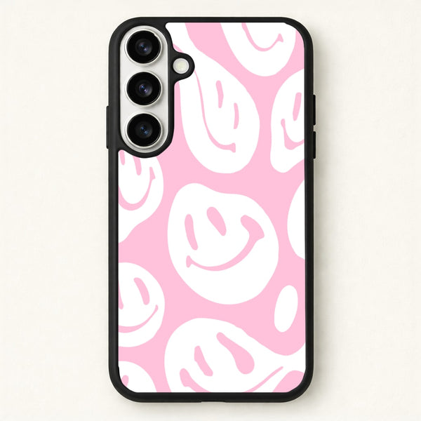 Trippn Smiley - Pink Phone Case for Galaxy S26