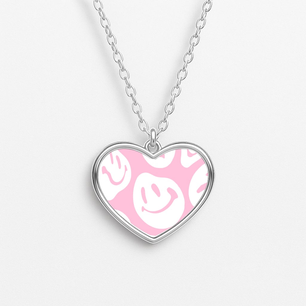 Trippn Smiley - Pink Heart Necklace