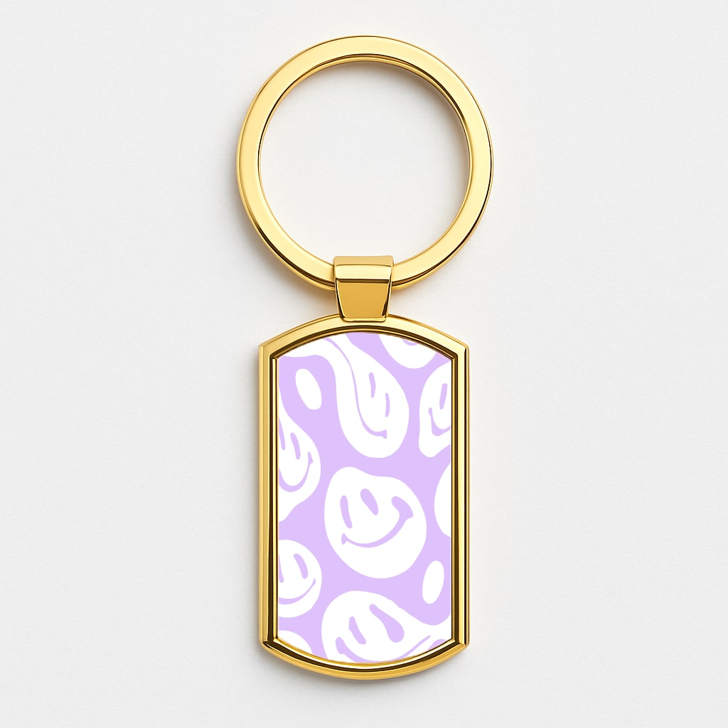 Trippn Smiley - Purple Gold Keyring