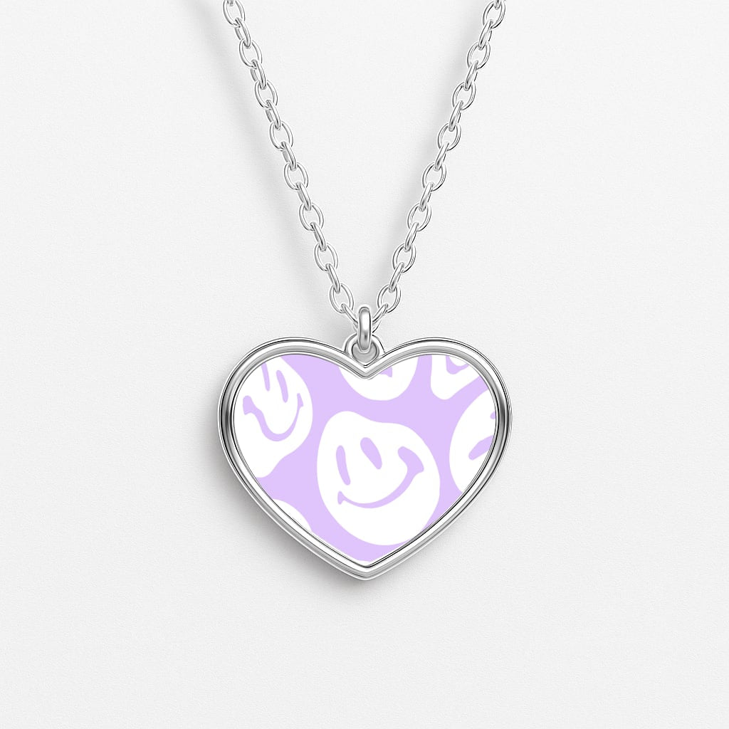 Trippn Smiley - Purple Heart Necklace