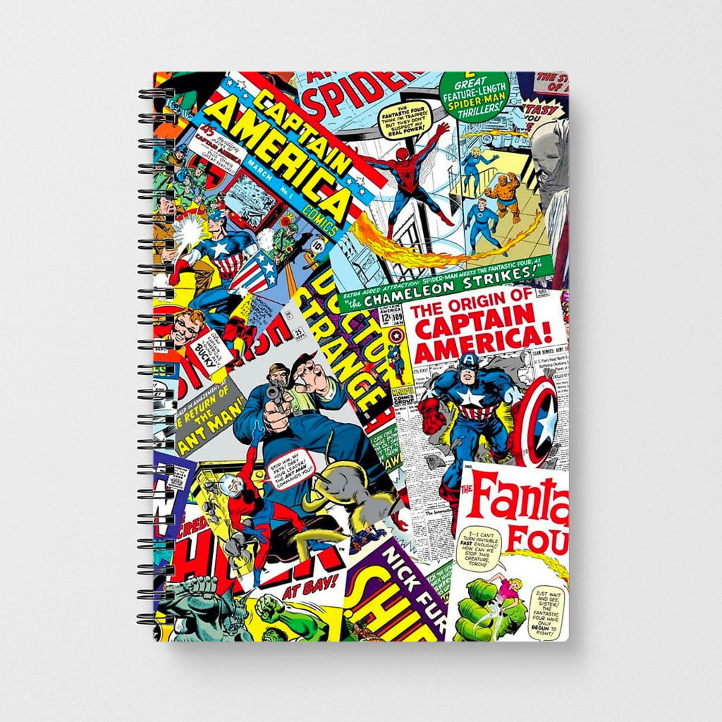 Marvel Comics Pattern Notebook - Fun Cases