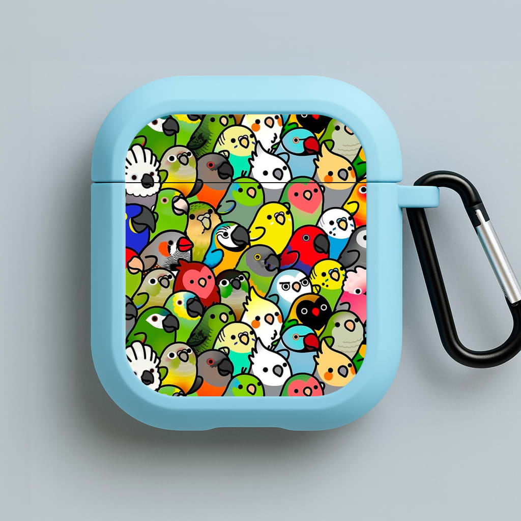 Everybirdy Pattern Blue AirPods Case