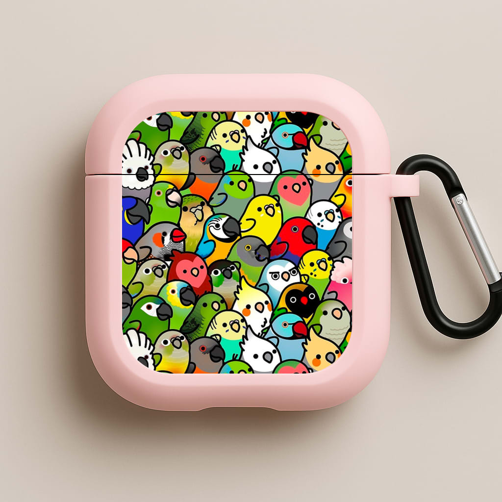 Everybirdy Pattern Pink AirPods Case