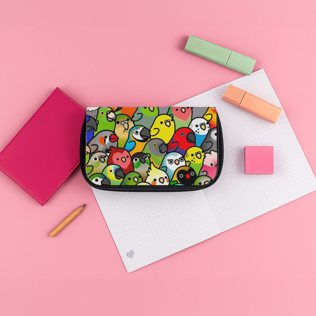 Everybirdy Pattern Pencil Case
