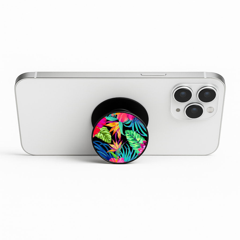 Colourful Hibiscus Pattern Phone Stand
