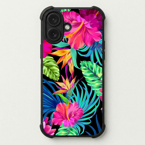 Colourful Hibiscus Pattern Phone Case — Bumper case