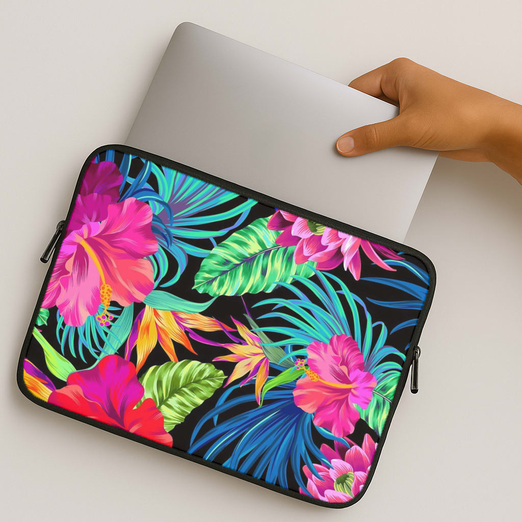 Colourful Hibiscus Pattern MacBook Case