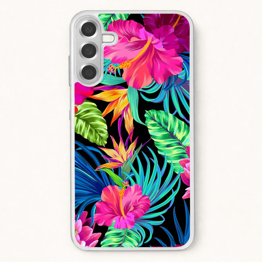 Colourful Hibiscus Pattern Phone Case for Galaxy A17