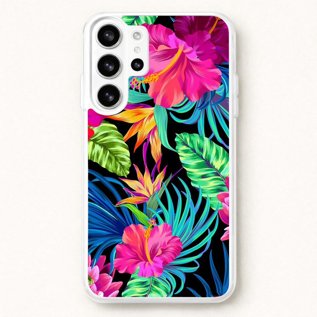 Colourful Hibiscus Pattern Phone Case for Galaxy S26 Ultra