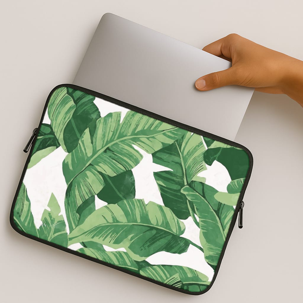Tropical Banana Leaf Pattern MacBook Case