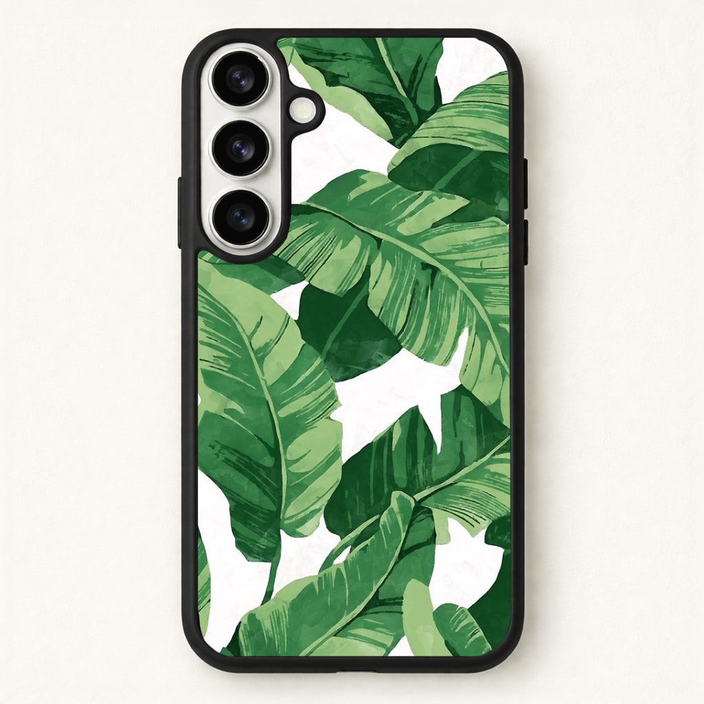 Tropical Banana Leaf Pattern Phone Case for Galaxy S26